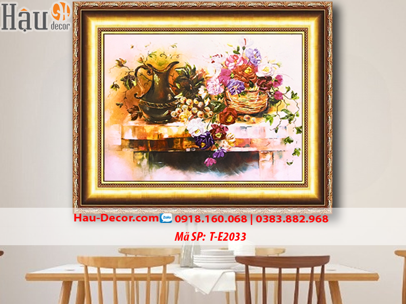 Kit tranh thêu ruy băng Hoa Quả và Rượu T-E2033