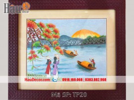 Tranh Thành Phẩm Thêu Tay Cô Gái TP20