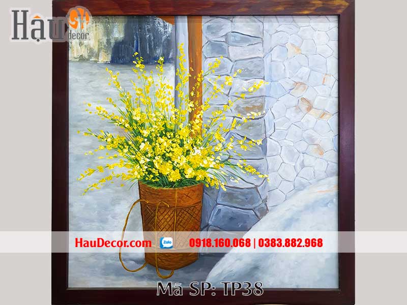 Tranh Sơn Dầu Giỏ Hoa SD38