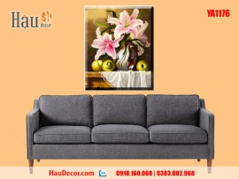 Tranh thêu chữ thập Bình Hoa Ly YA1176