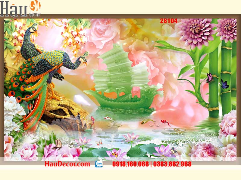 Tranh Dán Tường 3D-5D-8D Công Phú Quý  28104