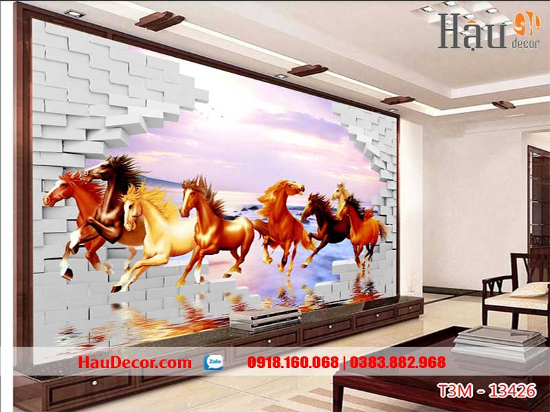 Tranh Dán Tường Ngựa Mã Đáo Thành Công 13426