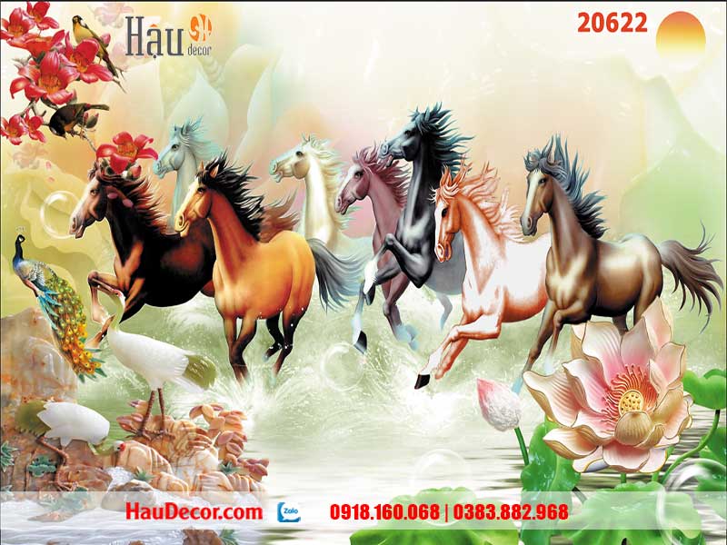 Tranh Dán Tường Ngựa Mã Đáo Thành Công 20622