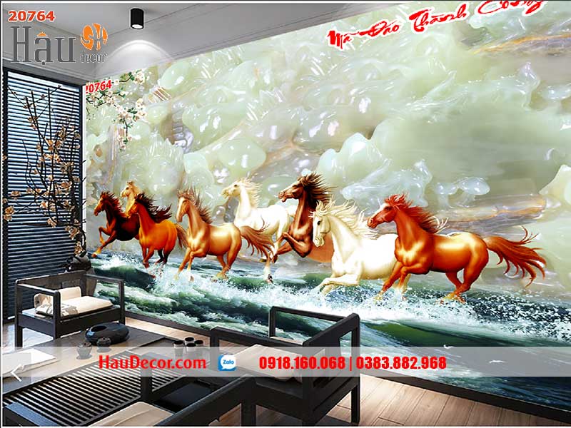 Tranh Dán Tường Ngựa Mã Đáo Thành Công 20764