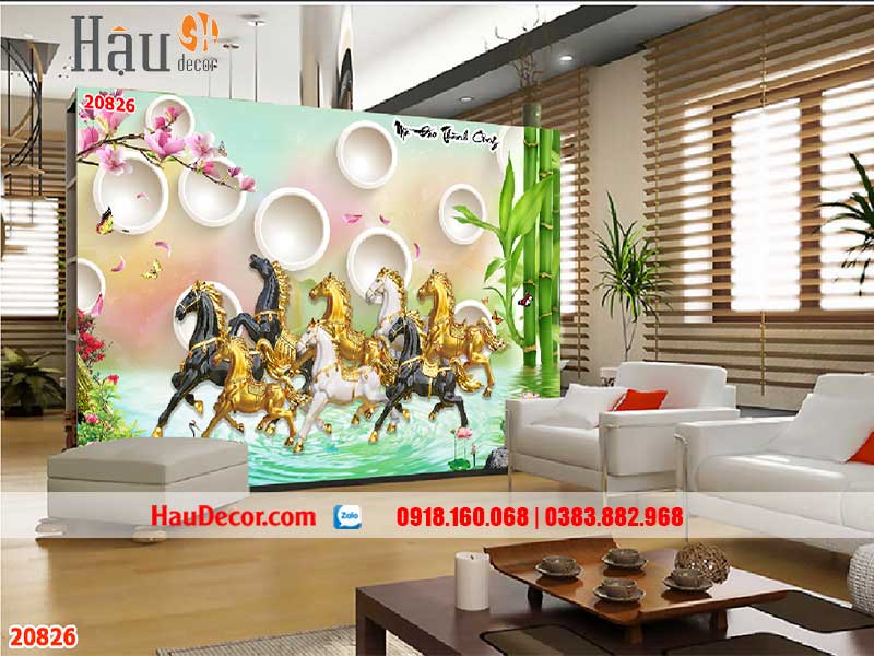 Tranh Dán TườngNgựa Mã Đáo Thành Công 20826