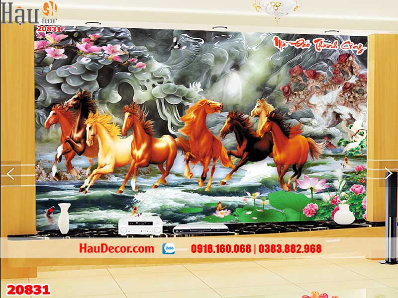 Tranh Dán Tường Ngựa Mã Đáo Thành Công 2831