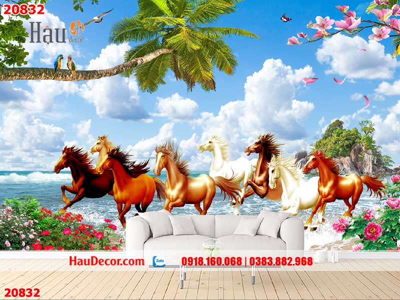 Tranh Dán Tường Ngựa Mã Đáo Thành Công 20832