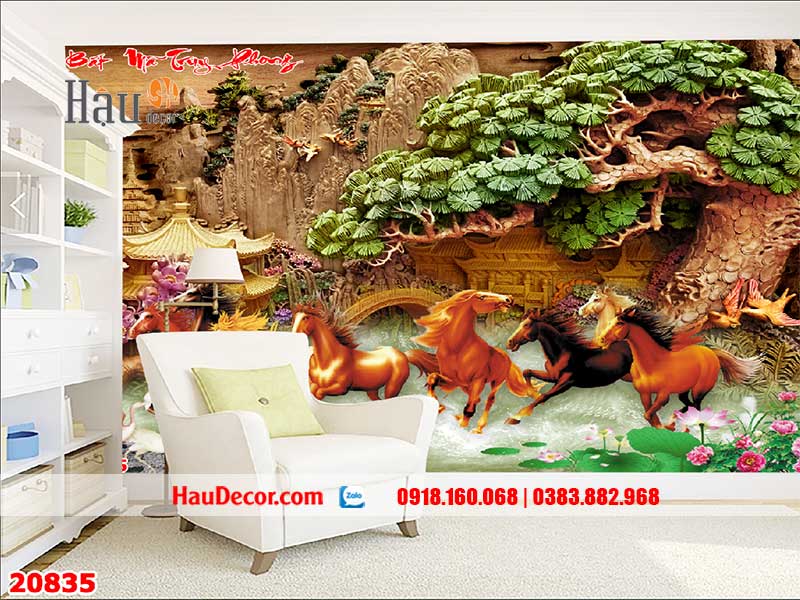 Tranh Dán Tường Ngựa Mã Đáo Thành Công 20835