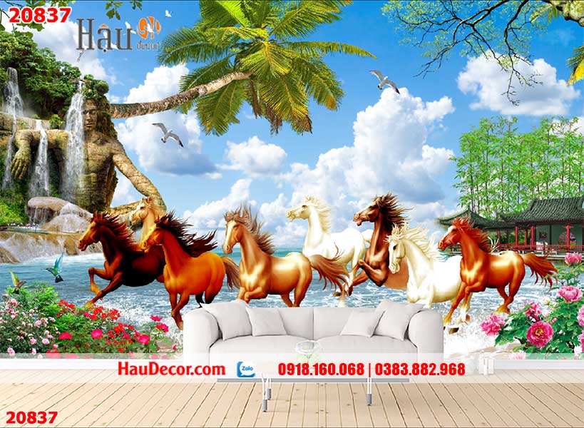 Tranh Ngựa Dán Tường Mã Đáo Thành Công 20837