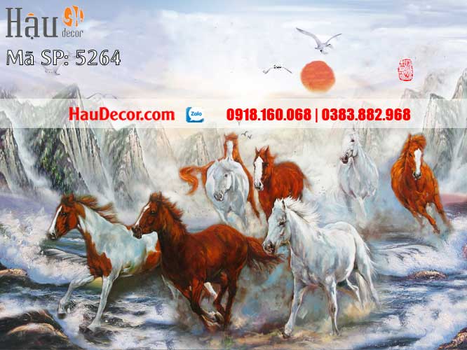 Tranh Dán Tường Ngựa Mã Đáo Thành Công 5264