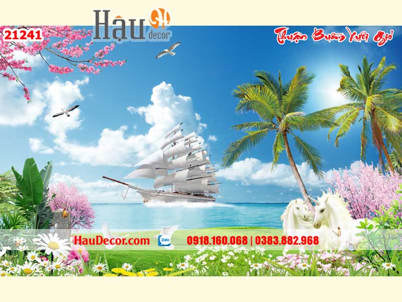 Tranh Dán Tường Thuận Buồm Xuôi Gió 21241