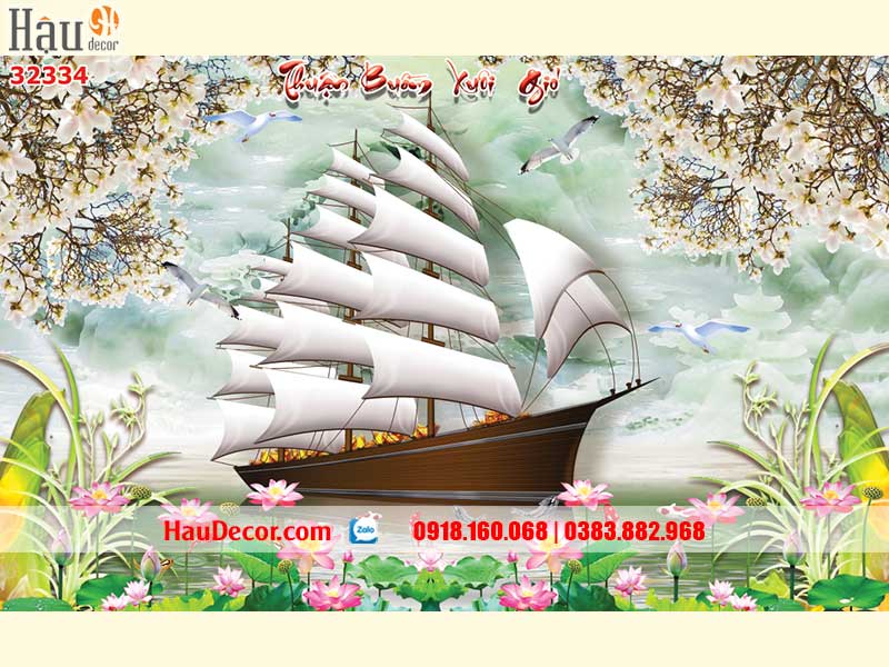 Tranh Dán Tường Thuận Buồm Xuôi Gió 32334