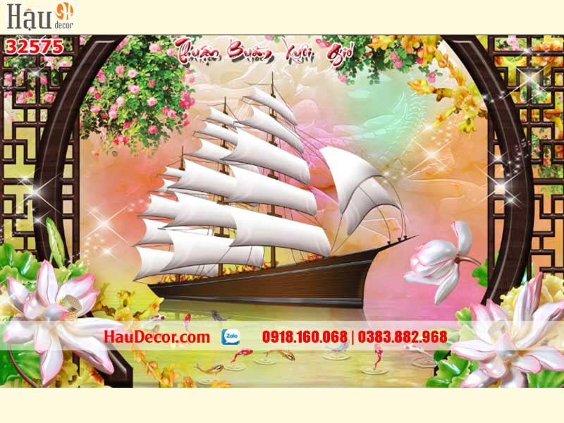 Tranh Dán Tường Thuận Buồm Xuôi Gió 32575