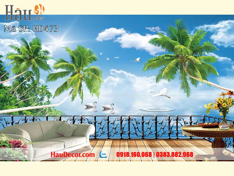 Tranh Dán Tường Phong Cảnh Biển HD473