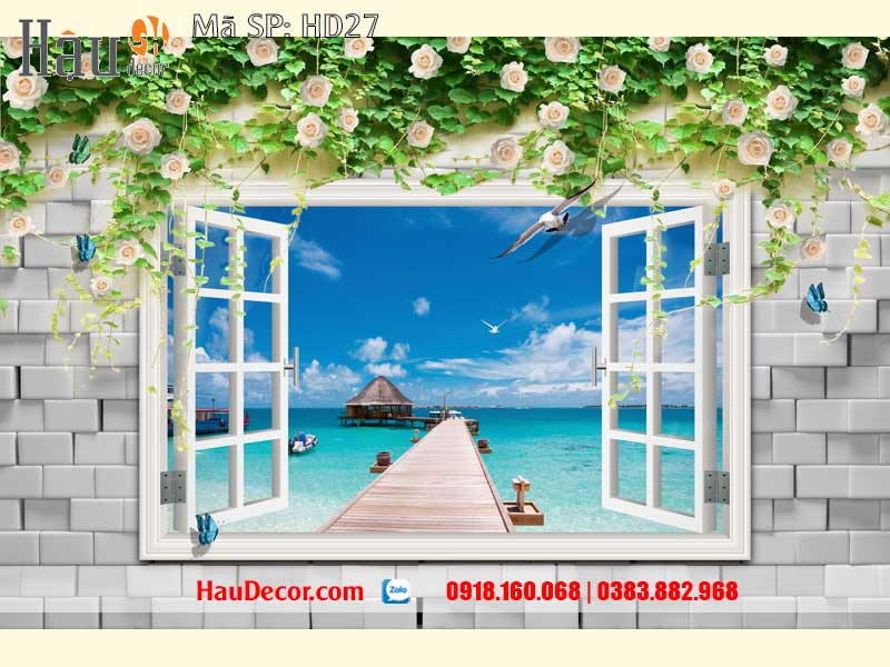 Tranh Dán Tường Cửa Sổ 3D-5D-8D HD27