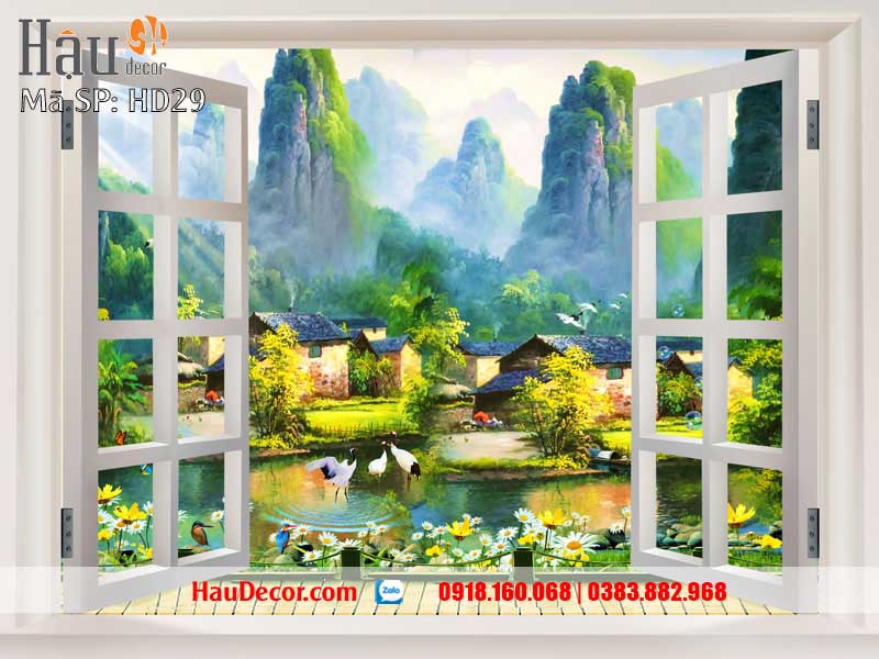 Tranh Dán Tường Cửa Sổ 3D-5D-8D HD29