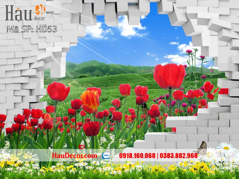 Tranh Dán Tường Cửa Sổ 3D-5D-8D HD53