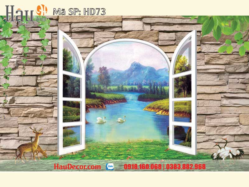 Tranh Dán Tường Cửa Sổ 3D-5D-8D HD73