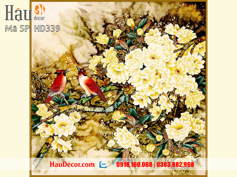 Tranh Dán Tường Hoa Mẫu Đơn 339