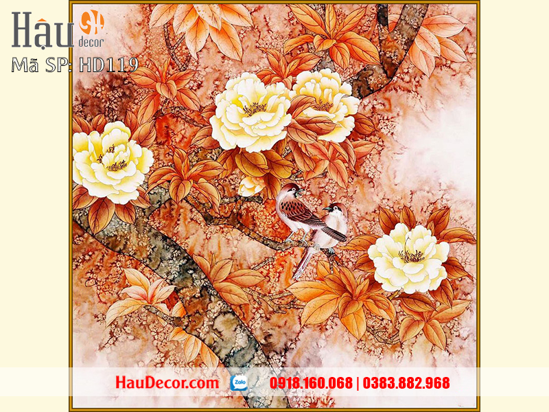 Tranh Dán Tường Hoa Mẫu Đơn 340