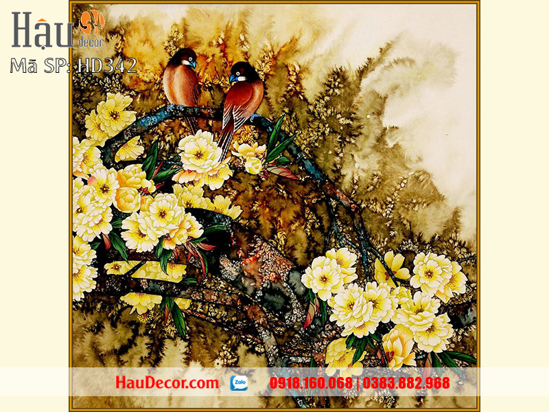 Tranh Dán Tường Hoa Mẫu Đơn 342