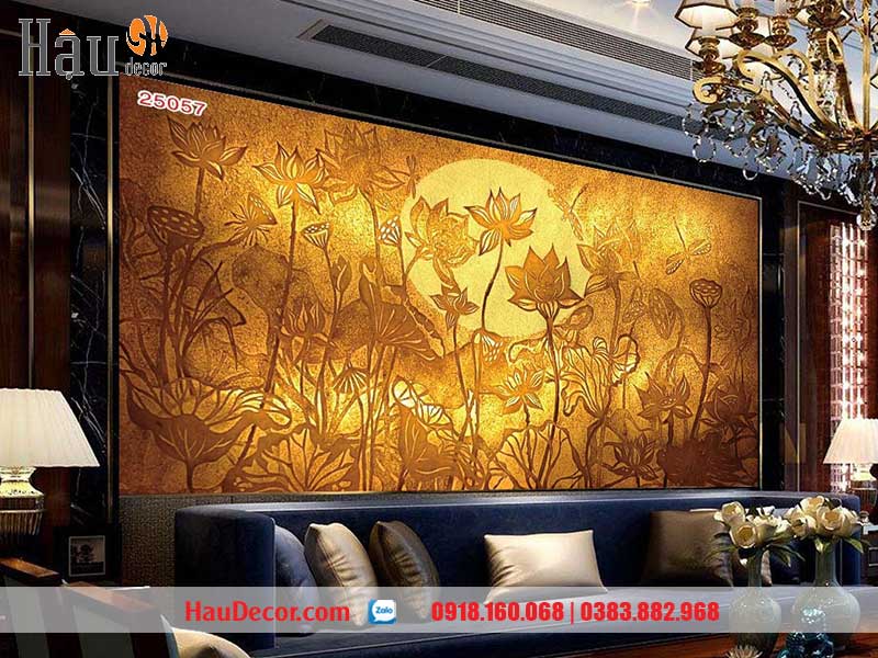 Tranh Dán Tường Hoa Sen 3D-5D-8D 25057