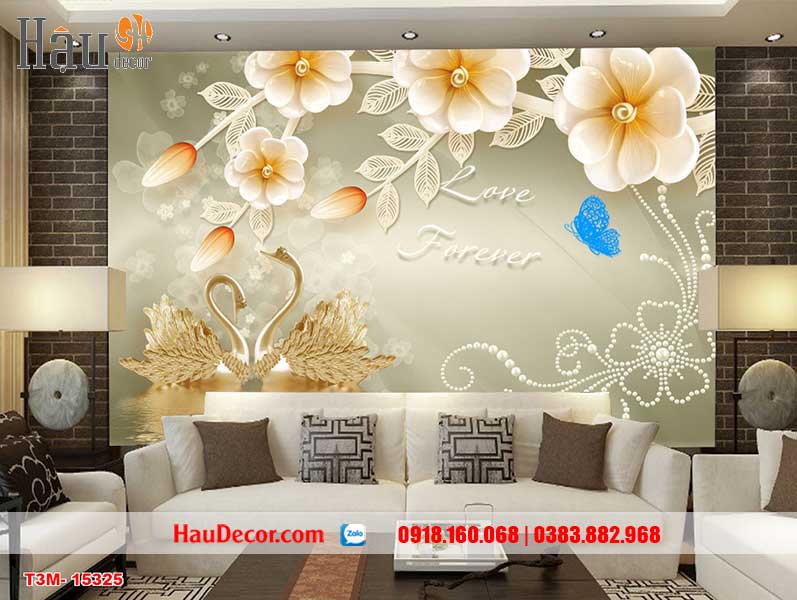 Tranh Dán Tường Thiên Nga 3D-5D-8D 15325