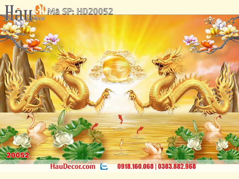 Tranh Dán Tường Rồng 3D-5D-8D 20052
