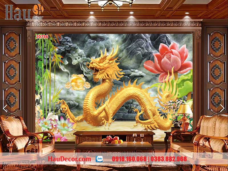 Tranh Dán Tường Rồng 3D-5D-8D 20736