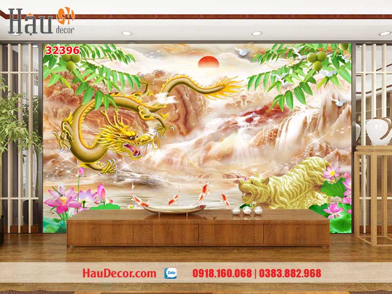 Tranh Dán Tường Rồng 3D-5D-8D 32396