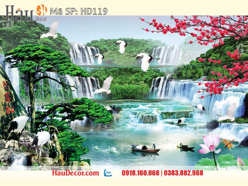 Tranh Dán Tường Sơn Thủy Hữu Tình 119
