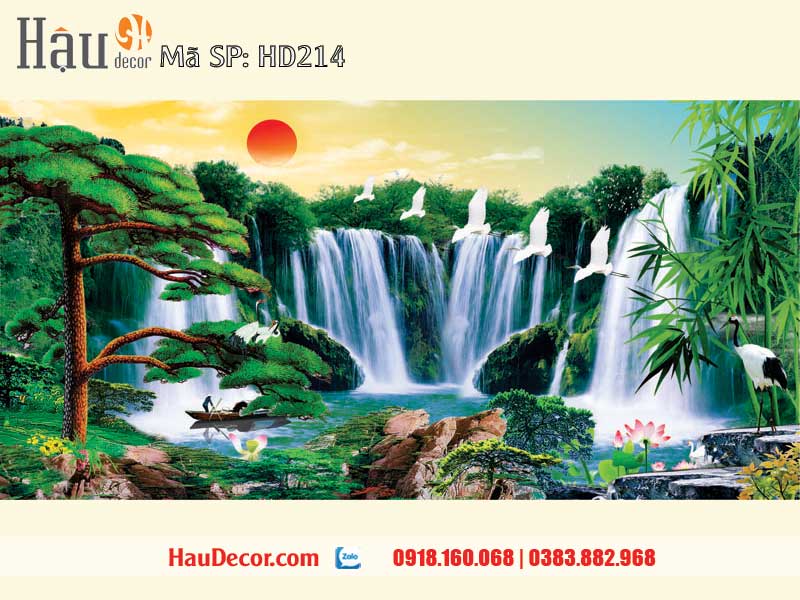 Tranh Dán Tường Sơn Thủy Hữu Tình 214