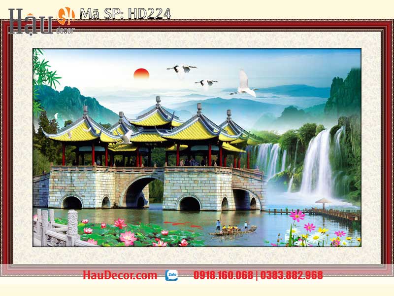 Tranh Dán Tường Sơn Thủy Hữu Tình 224