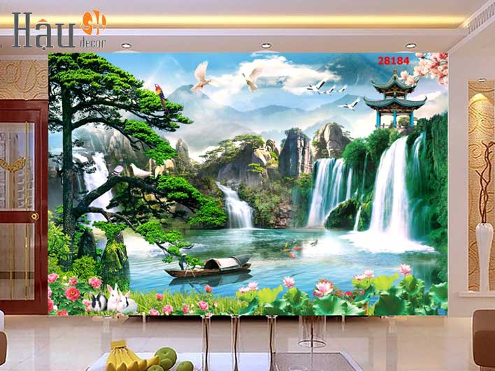 Tranh Dán Tường Sơn Thủy Hữu Tình 28184