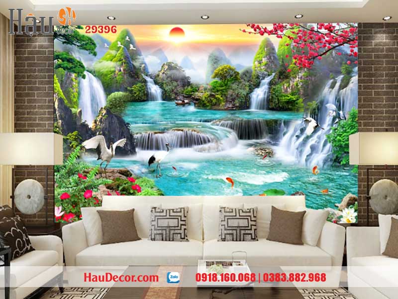 Tranh Dán Tường Sơn Thủy Hữu Tình 29396