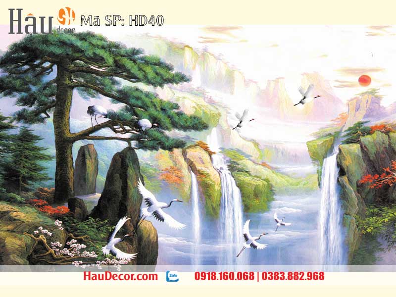 Tranh Dán Tường Sơn Thủy Hữu Tình 40