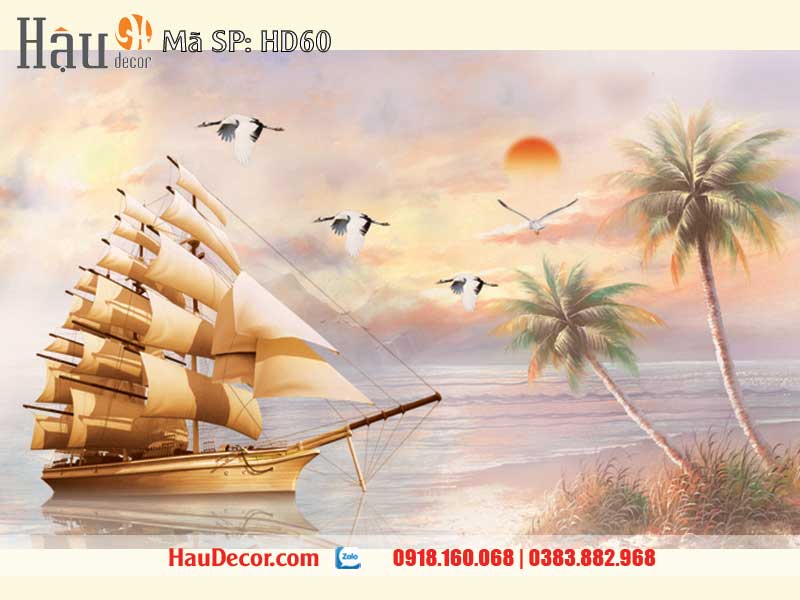 Tranh Dán Tường Thuận Buồm Xuôi Gió HD60