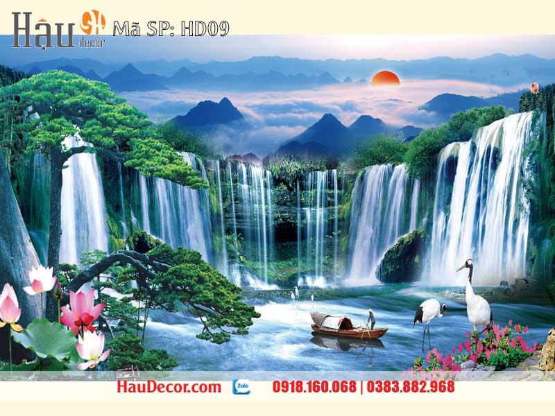 Tranh Dán Tường Sơn Thủy Hữu Tình 09