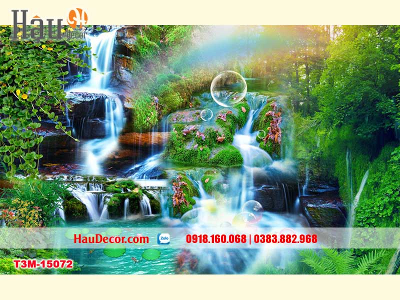 Tranh Dán Tường Phong Cảnh Thác Nước 15072