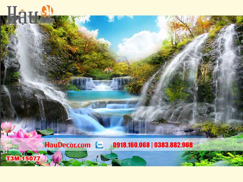 Tranh Dán Tường Phong Cảnh Thác Nước 15077