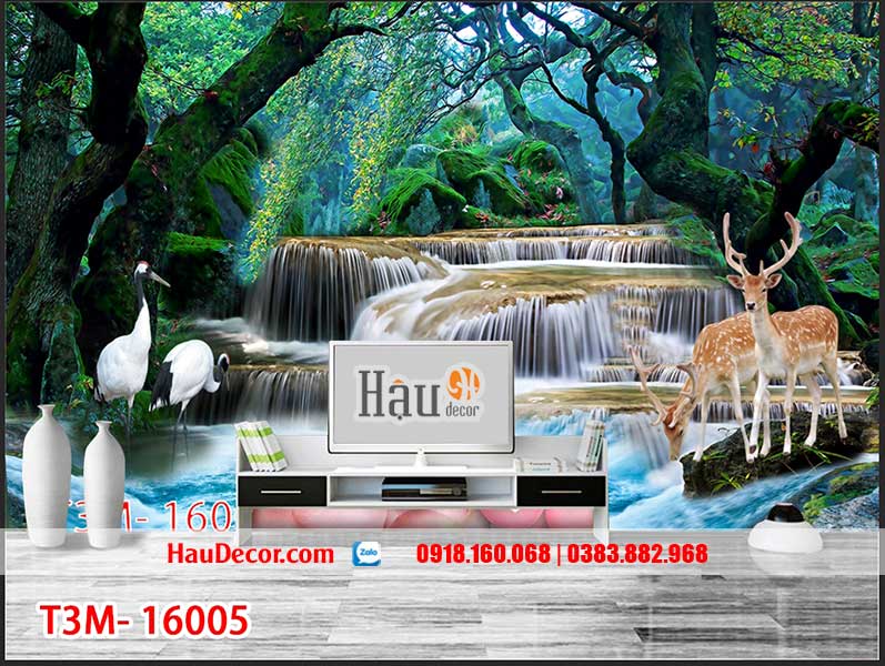 Tranh Dán Tường Phong Cảnh Thác Nước 16005