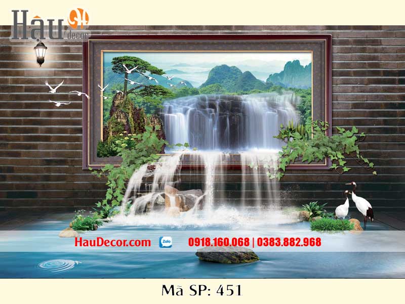 Tranh Dán Tường Phong Cảnh Thác Nước 451