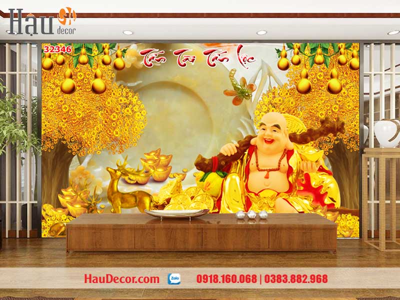 Tranh Dán Tường Tài Lộc- Thần Tài 3D-5D-8D 32346