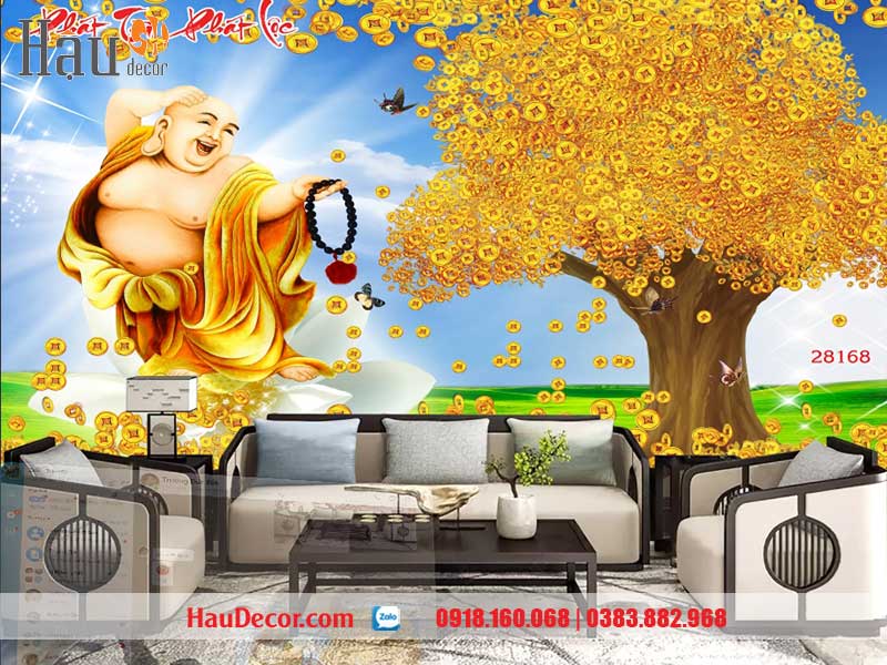 Tranh Dán Tường Tài Lộc- Thần Tài 3D-5D-8D 28168