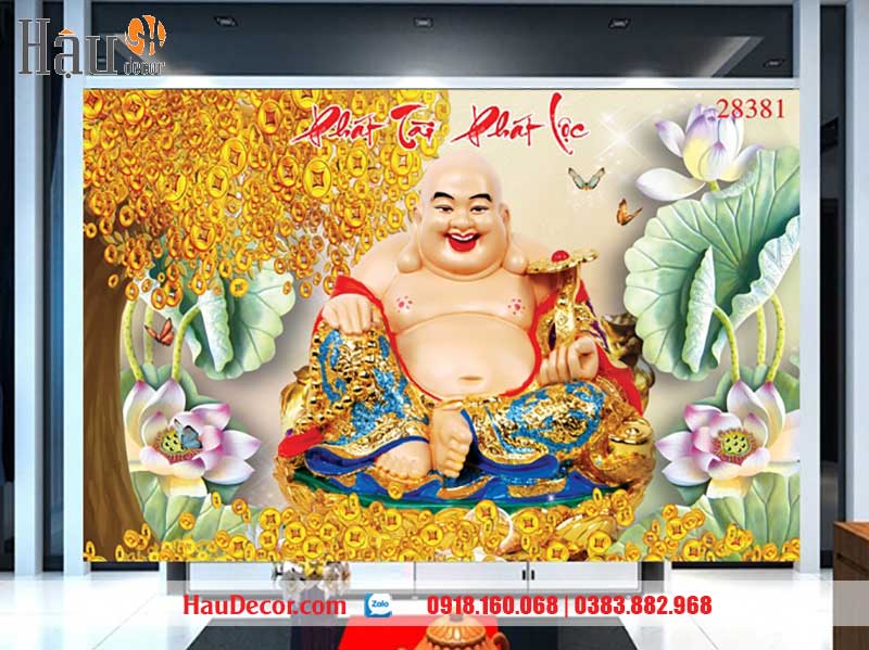 Tranh Dán Tường Tài Lộc- Thần Tài 3D-5D-8D 28381