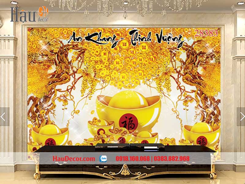 Tranh Dán Tường Tài Lộc- Thần Tài 3D-5D-8D 28383