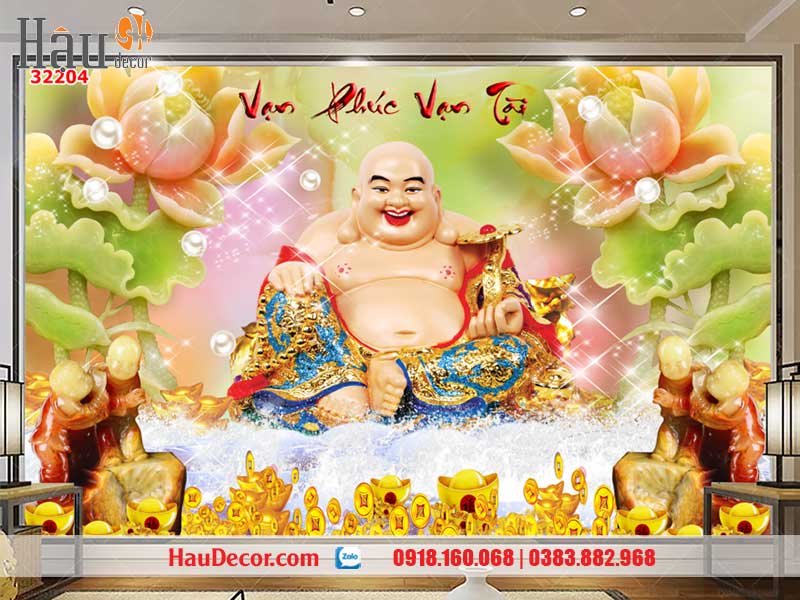 Tranh Dán Tường Tài Lộc- Thần Tài 3D-5D-8D 32204