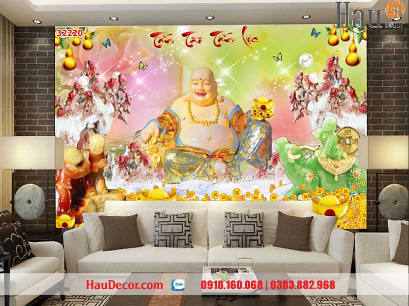 Tranh Dán Tường Tài Lộc- Thần Tài 3D-5D-8D 32220