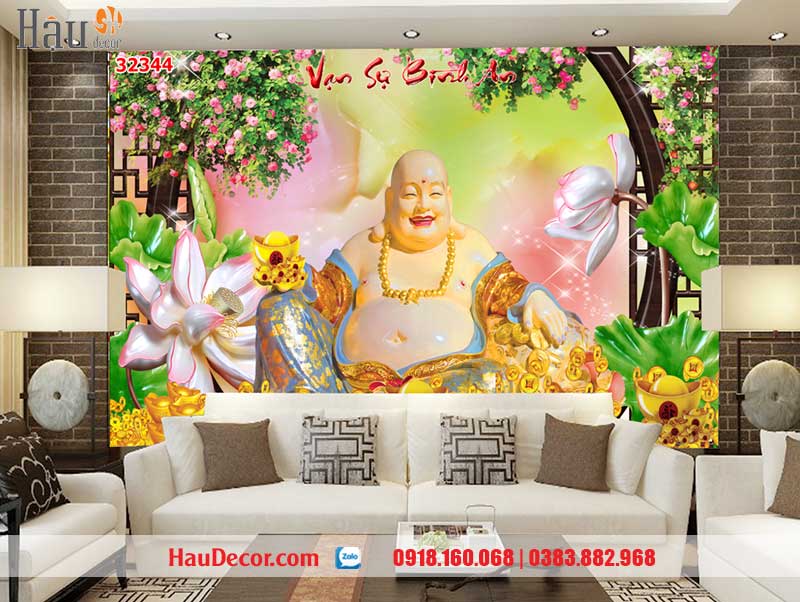 Tranh Dán Tường Tài Lộc- Thần Tài 3D-5D-8D 32344
