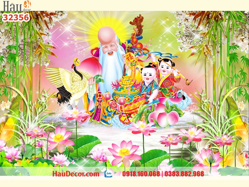 Tranh Dán Tường Tài Lộc- Thần Tài 3D-5D-8D 32356